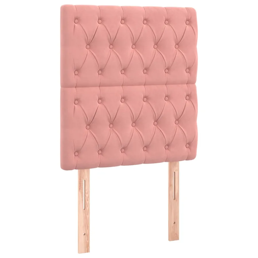 Tête de lit à LED Rose 80x7x118/128 cm Velours - 4
