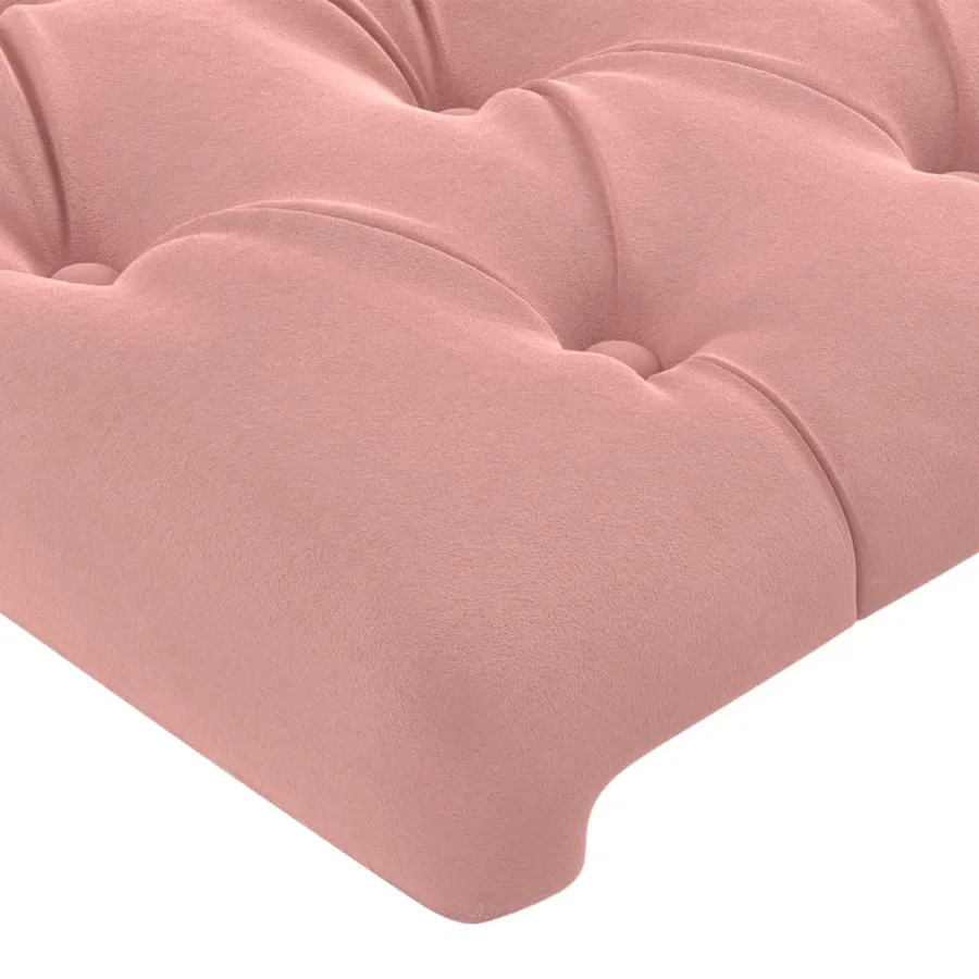 Tête de lit à LED Rose 80x7x118/128 cm Velours - 5