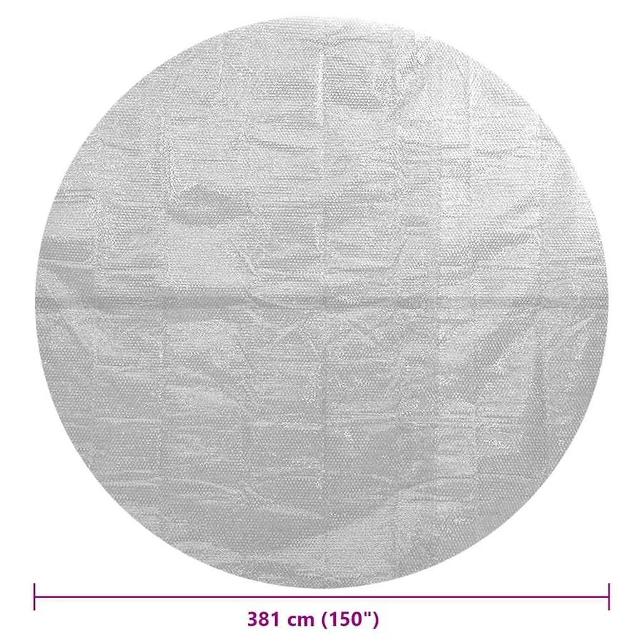 Film solaire de piscine flottant PE 381 cm Gris - 7