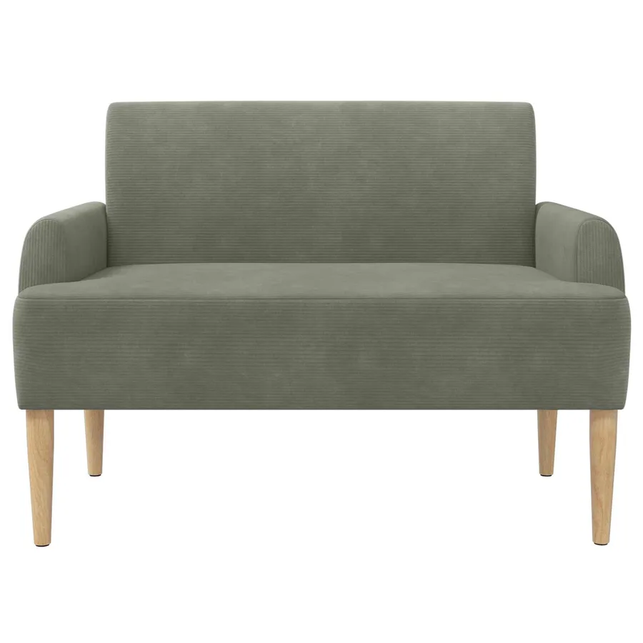 Canapé love seat avec capitonnage en boutons Gris clair - 3