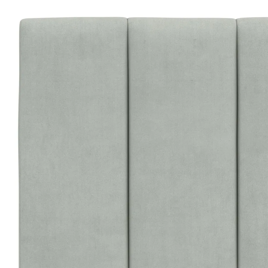 Coussin de tête de lit Hanko gris clair 137 cm velours - 8