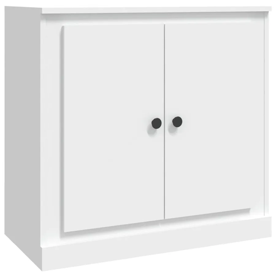 Buffet blanc 70x35,5x67,5 cm bois d'ingénierie - 2