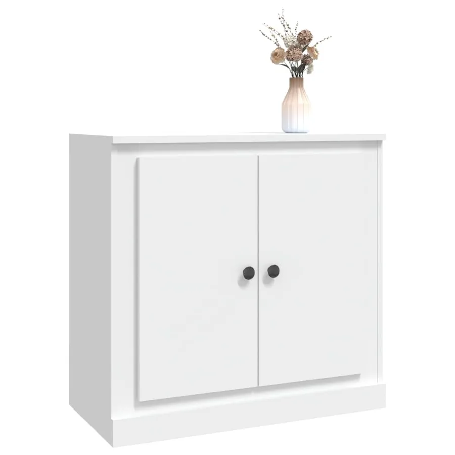 Buffet blanc 70x35,5x67,5 cm bois d'ingénierie - 4