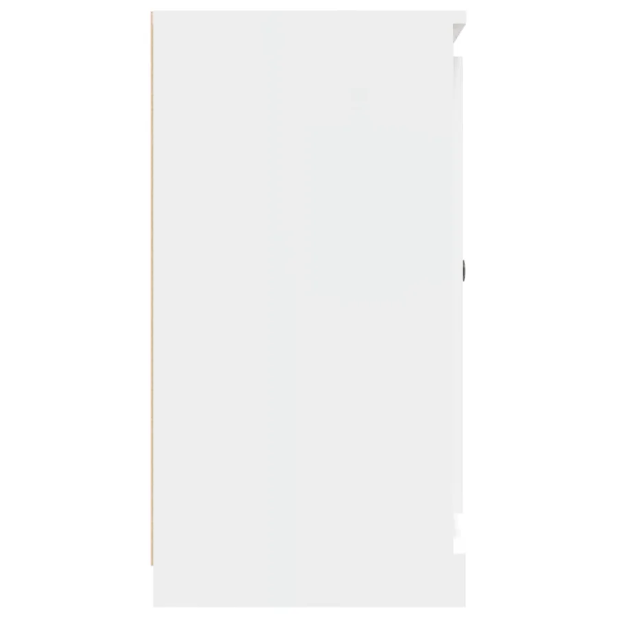 Buffet blanc 70x35,5x67,5 cm bois d'ingénierie - 8
