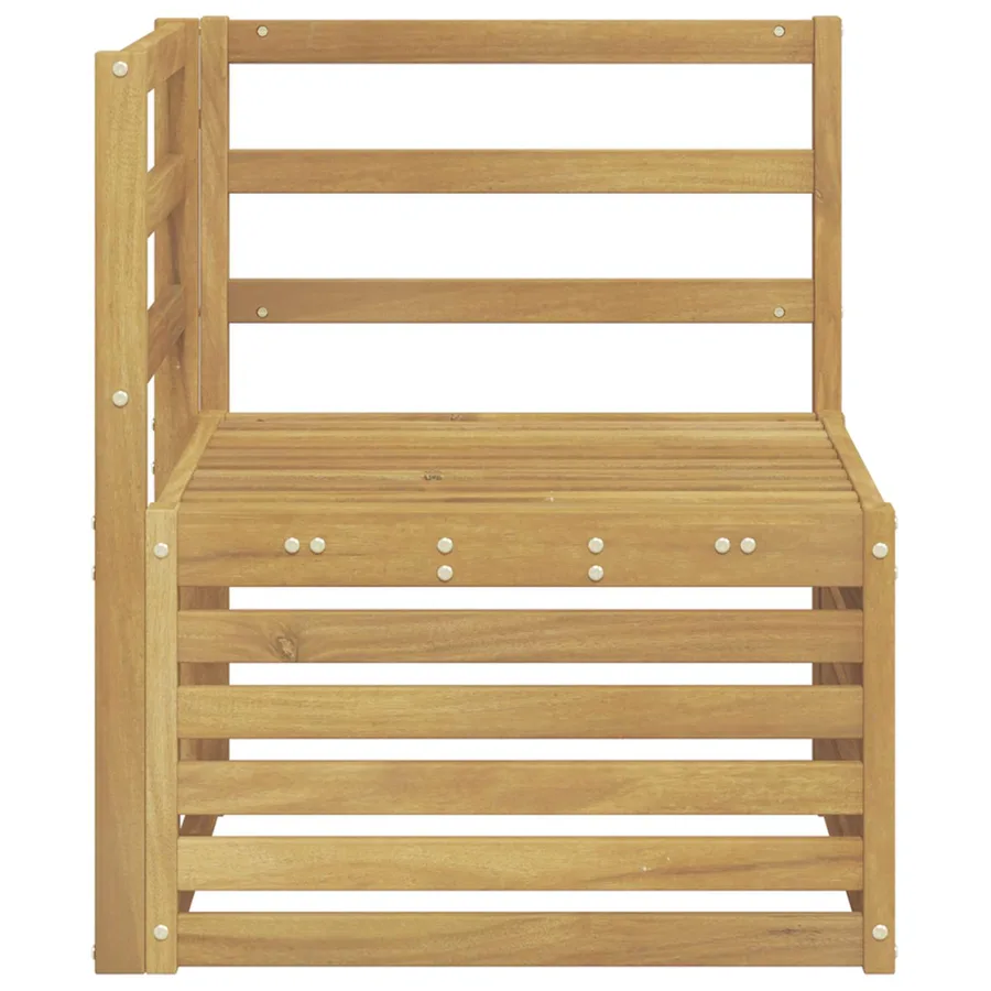 Canapé d'angle extérieur Bois d'Acacia Massif Blanc - 4