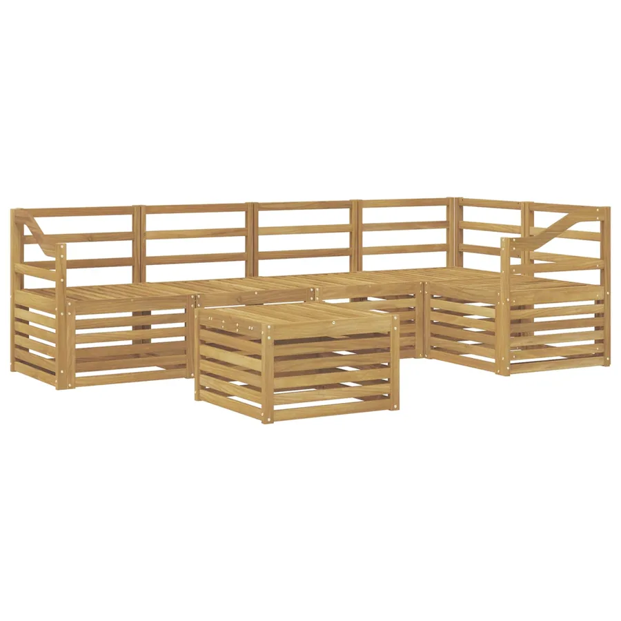Ensemble de canapés d'extérieur 6 pcs Blanc 59 x 59 x 37 cm - 2
