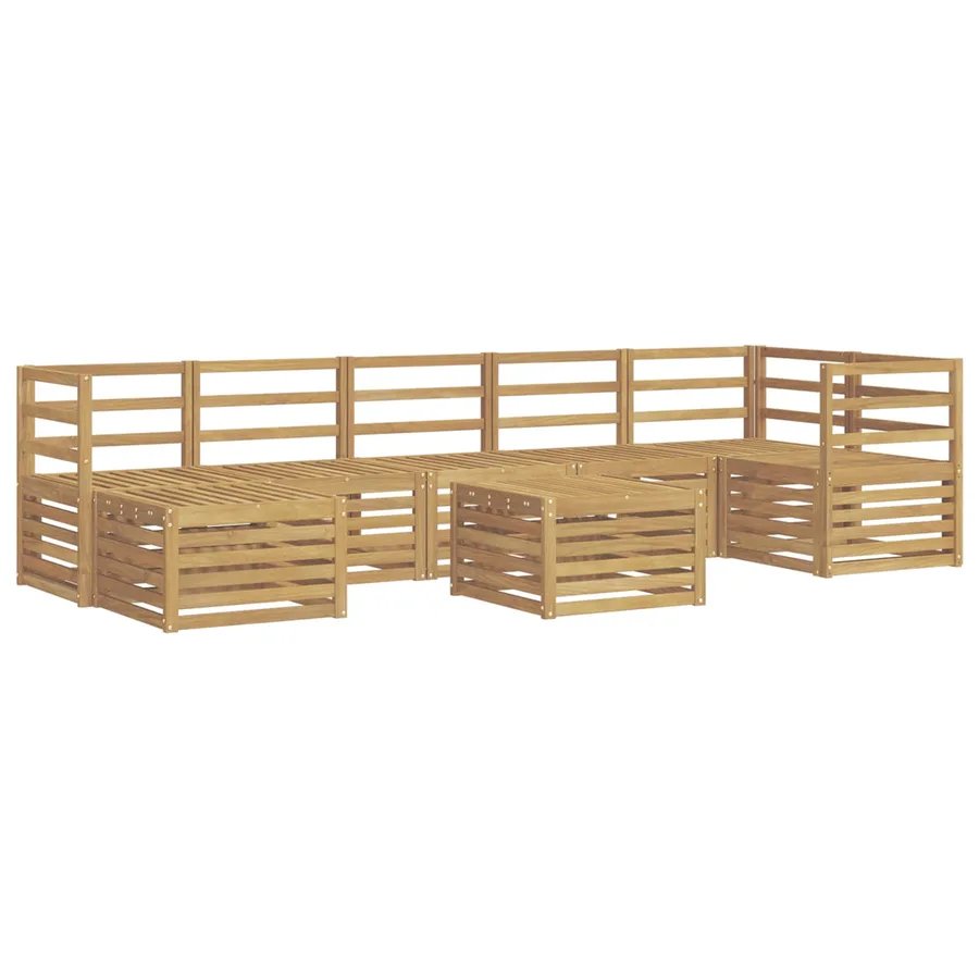 Ensemble de canapés d'extérieur 8 pcs Blanc 59 x 59 x 37 cm - 2