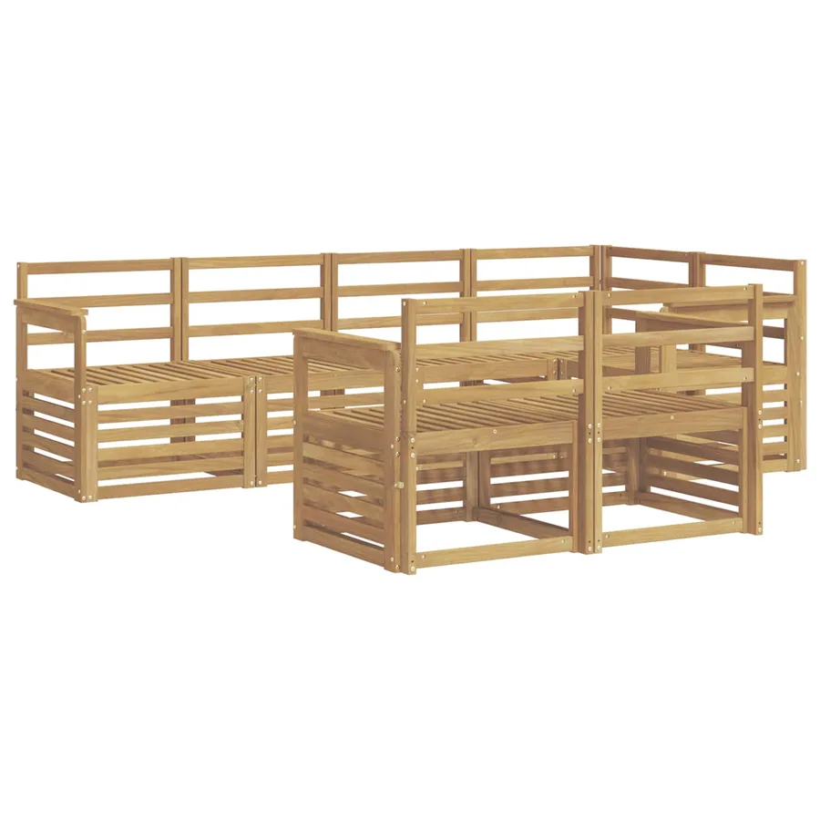 Ensemble de canapés d'extérieur 7 pcs Blanc 247 x 128,5 x 73 cm - 2