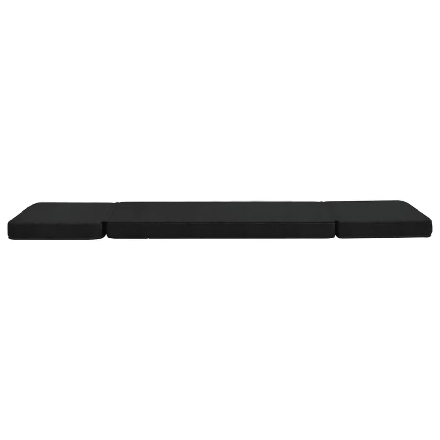 Chaise pliable de sol Noir Tissu - 7