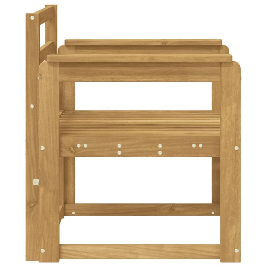 Ensemble de canapés d'extérieur Bois d'Acacia Massif Blanc - 4