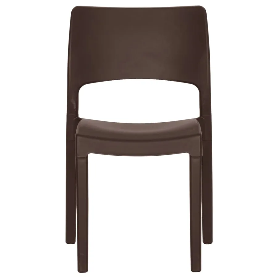 Chaises de jardin lot de 2 Moka Polypropylène - 4