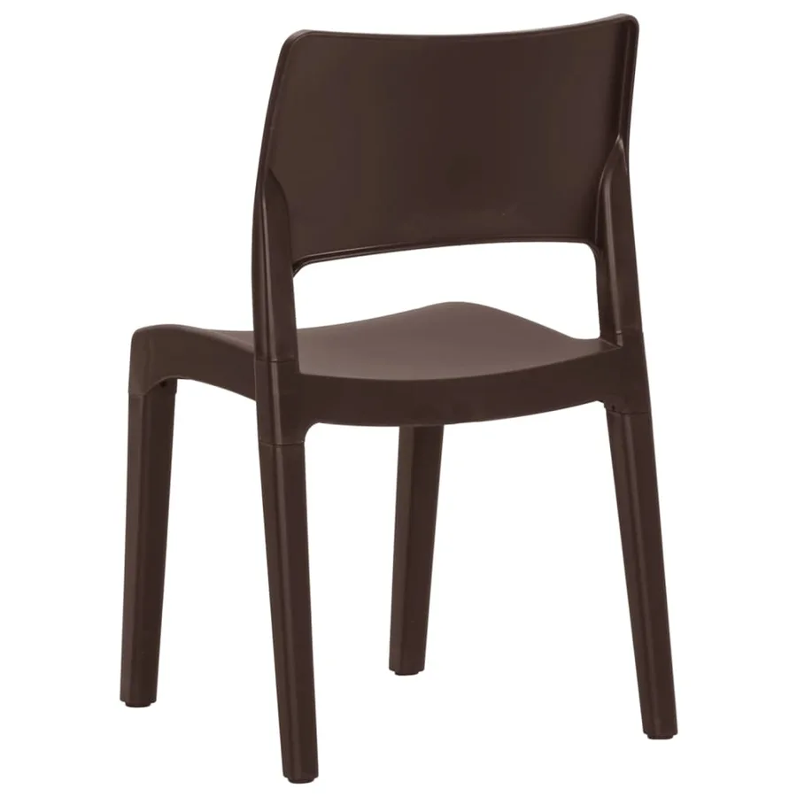Chaises de jardin lot de 2 Moka Polypropylène - 6