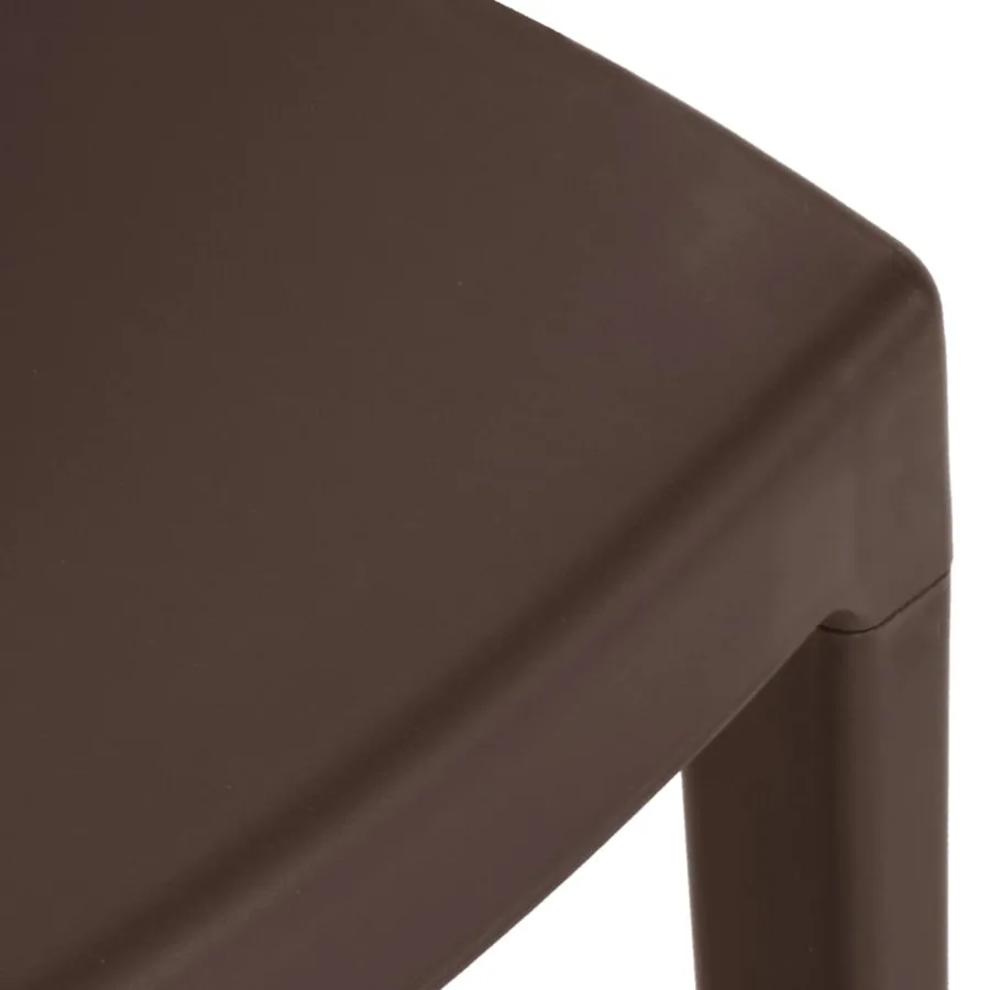 Chaises de jardin lot de 2 Moka Polypropylène - 8