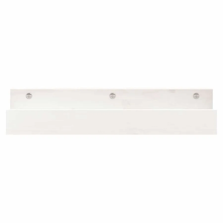 Étagères murales 2 pcs Blanc 50x12x9 cm Bois de pin massif - 4
