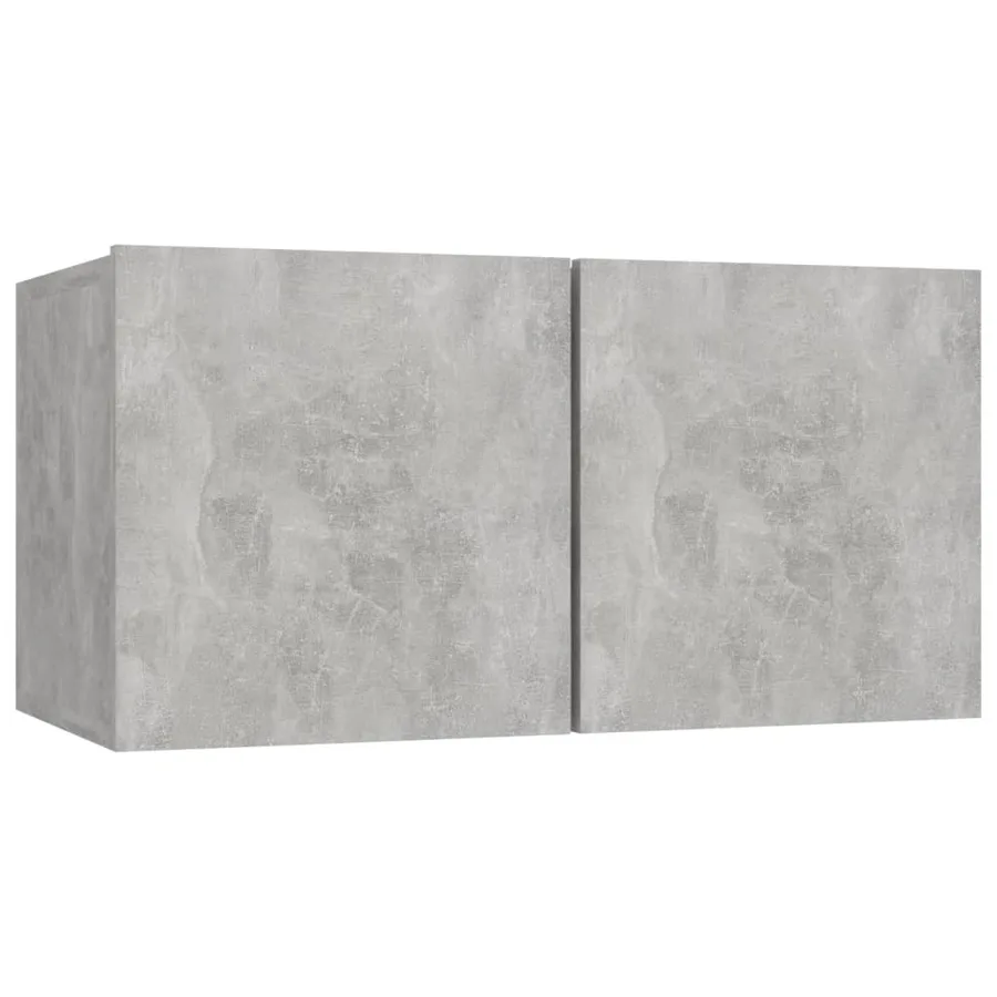 Ensemble de meubles TV 7 pcs Gris béton Bois d'ingénierie - 4