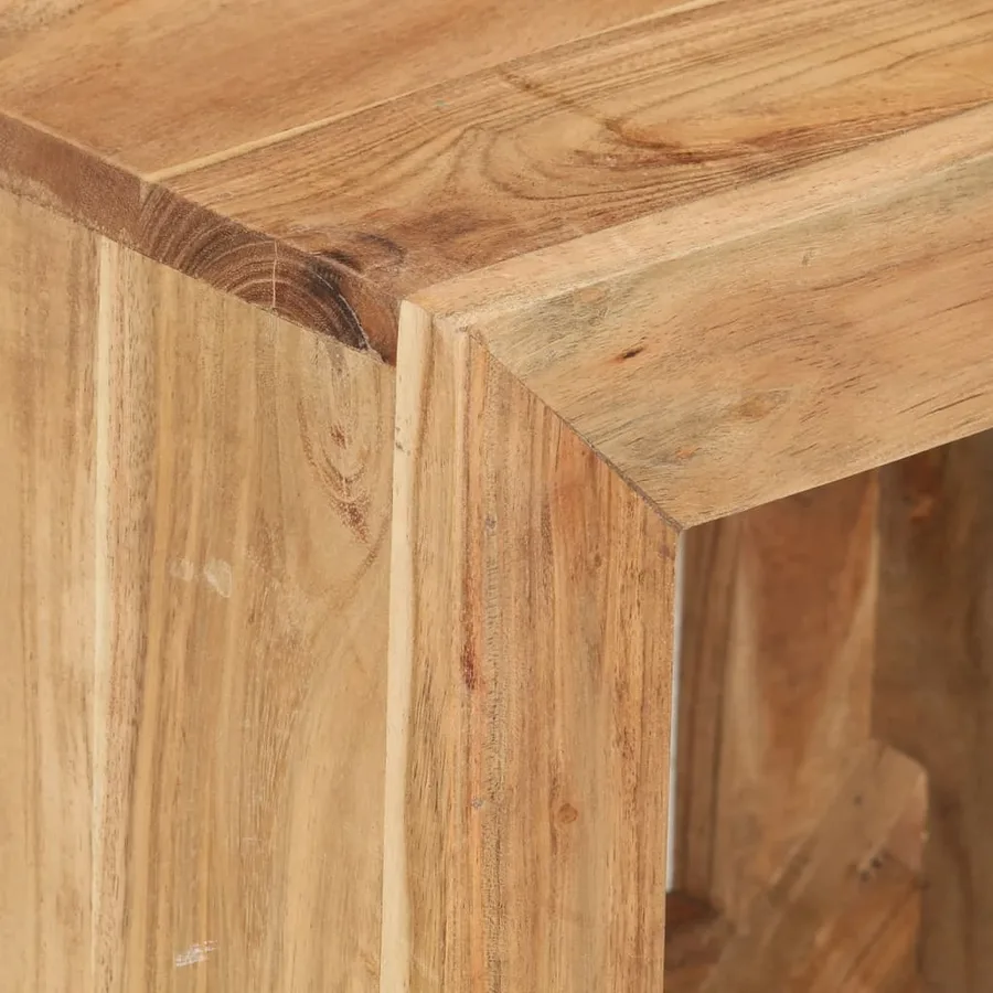 Tabouret 40x30x40 cm Bois d'acacia solide - 5
