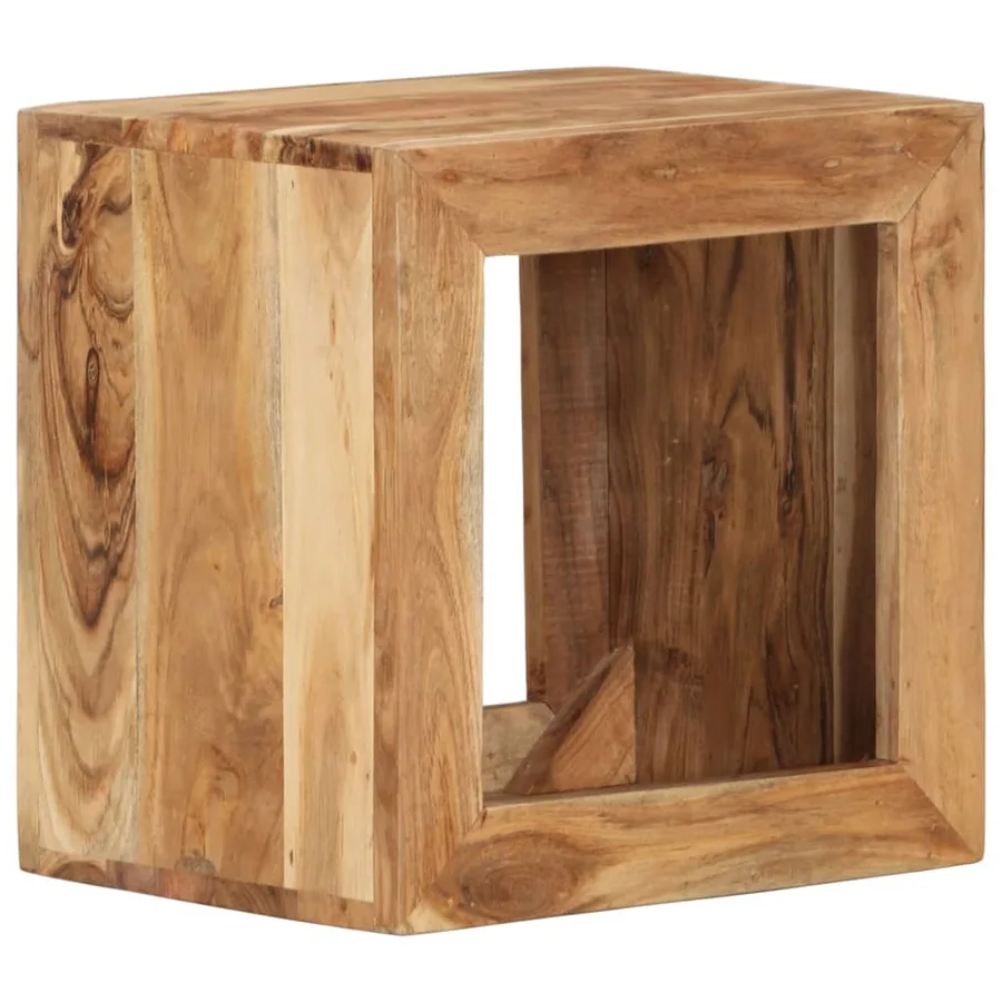 Tabouret 40x30x40 cm Bois d'acacia solide - 9