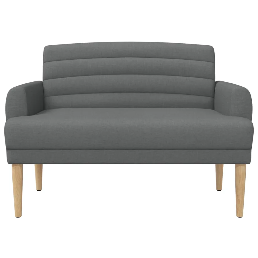 Canapé love seat avec capitonnage en boutons Gris foncé Tissu - 3