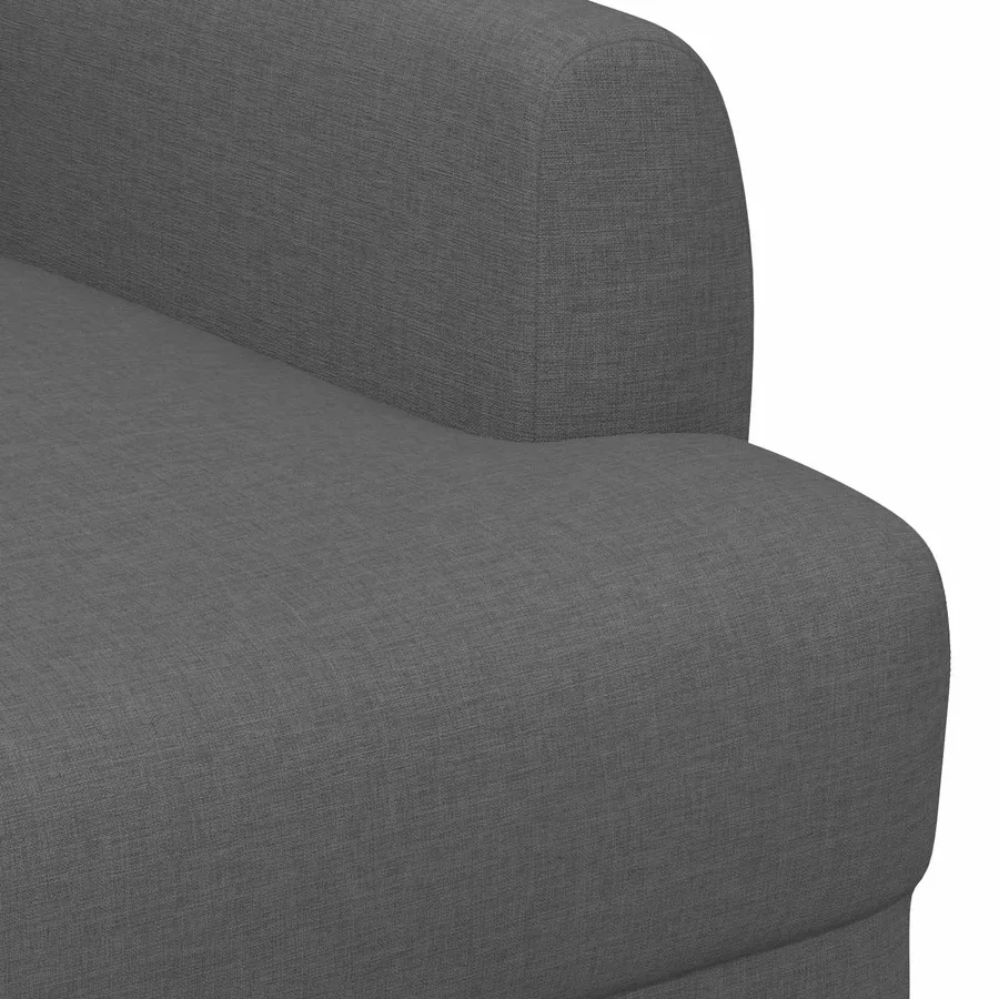 Canapé love seat avec capitonnage en boutons Gris foncé Tissu - 6
