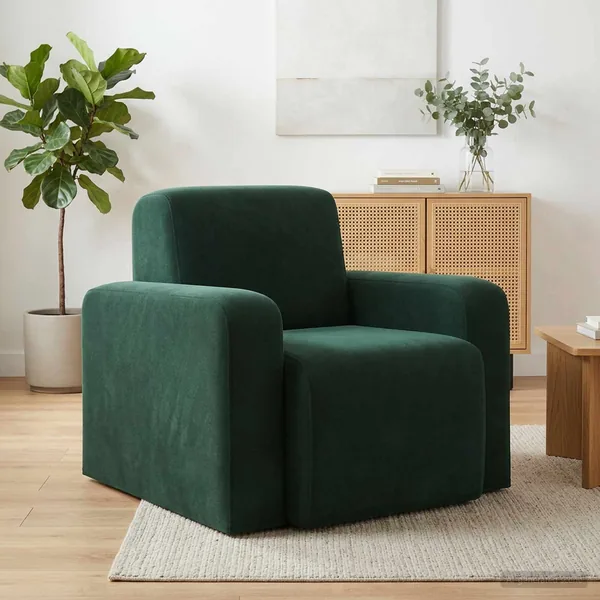 Fauteuil Vert foncé Velours