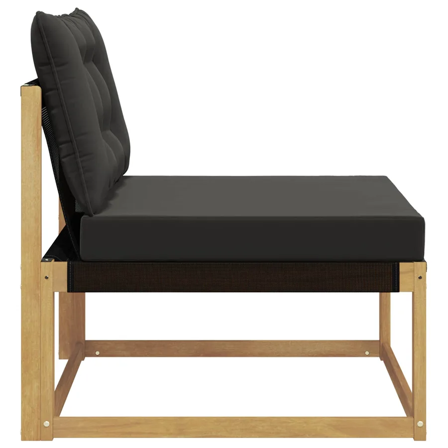 Sofa de milieu extérieur Blanc 79 x 83 x 73 cm acier - 5