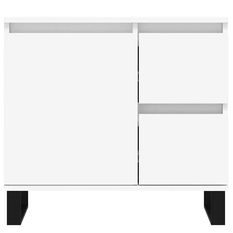 Armoire de salle de bain blanc 65x33x60 cm bois d'ingénierie - 4