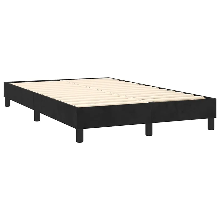 Sommier à lattes de lit avec matelas et LED Noir 120x200 cm - 5
