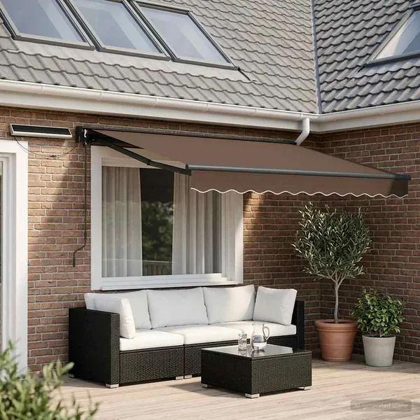 Auvent rétractable électrique Taupe 3 x 2,5 m