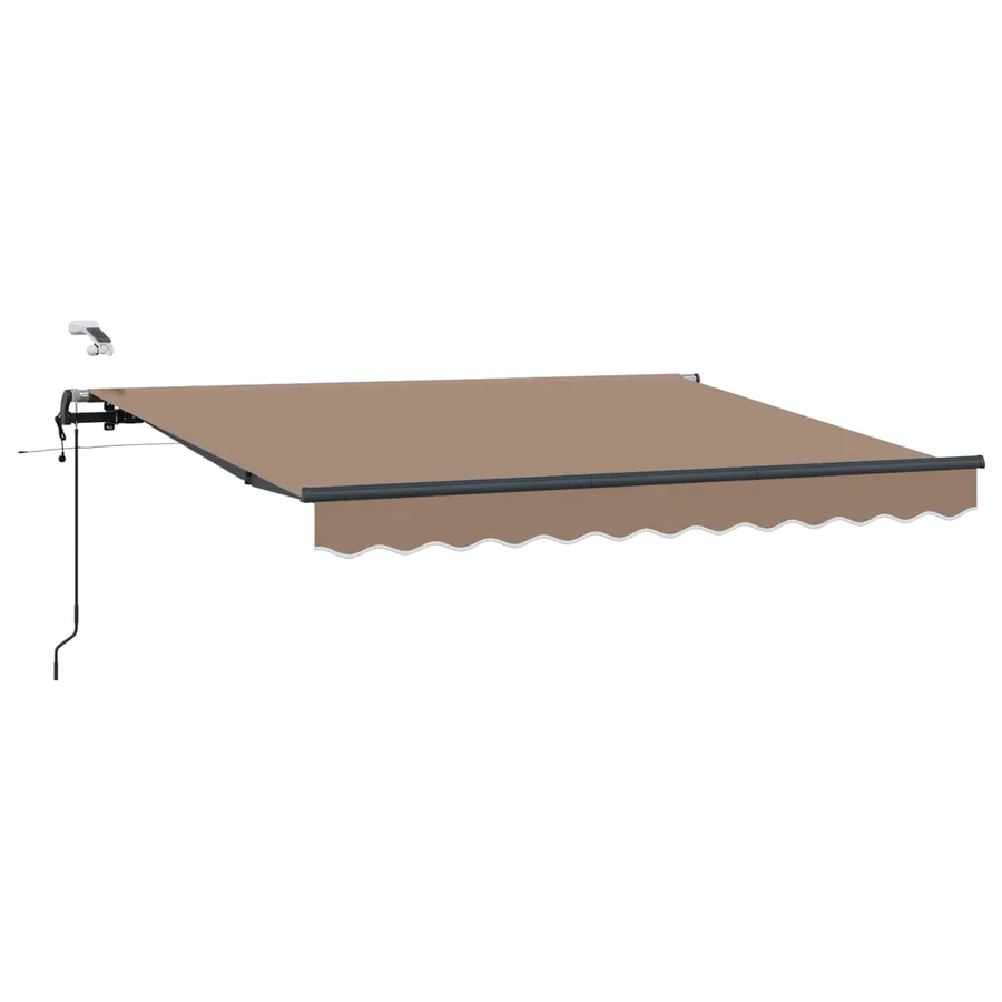 Auvent rétractable Taupe 500 × 350 cm Polyester - 2
