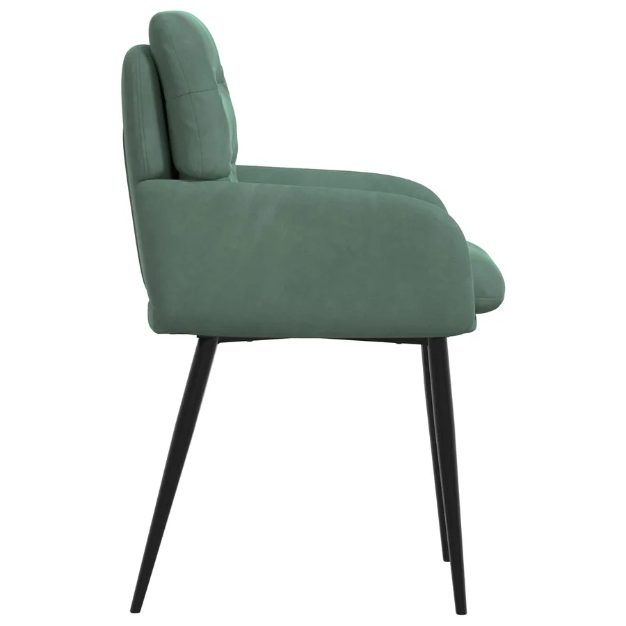 Chaises de salle à manger 4 pcs Velours Vert Mer - 4