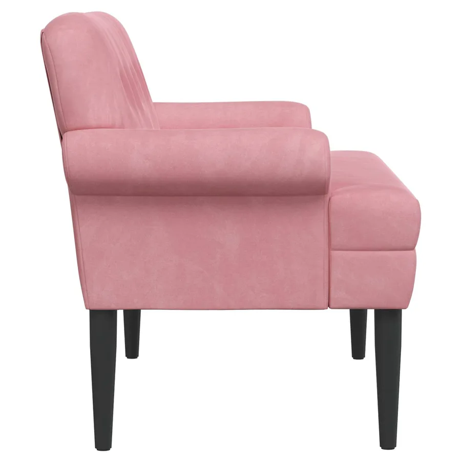 Canapé love seat avec capitonnage en boutons Rose Velours - 4
