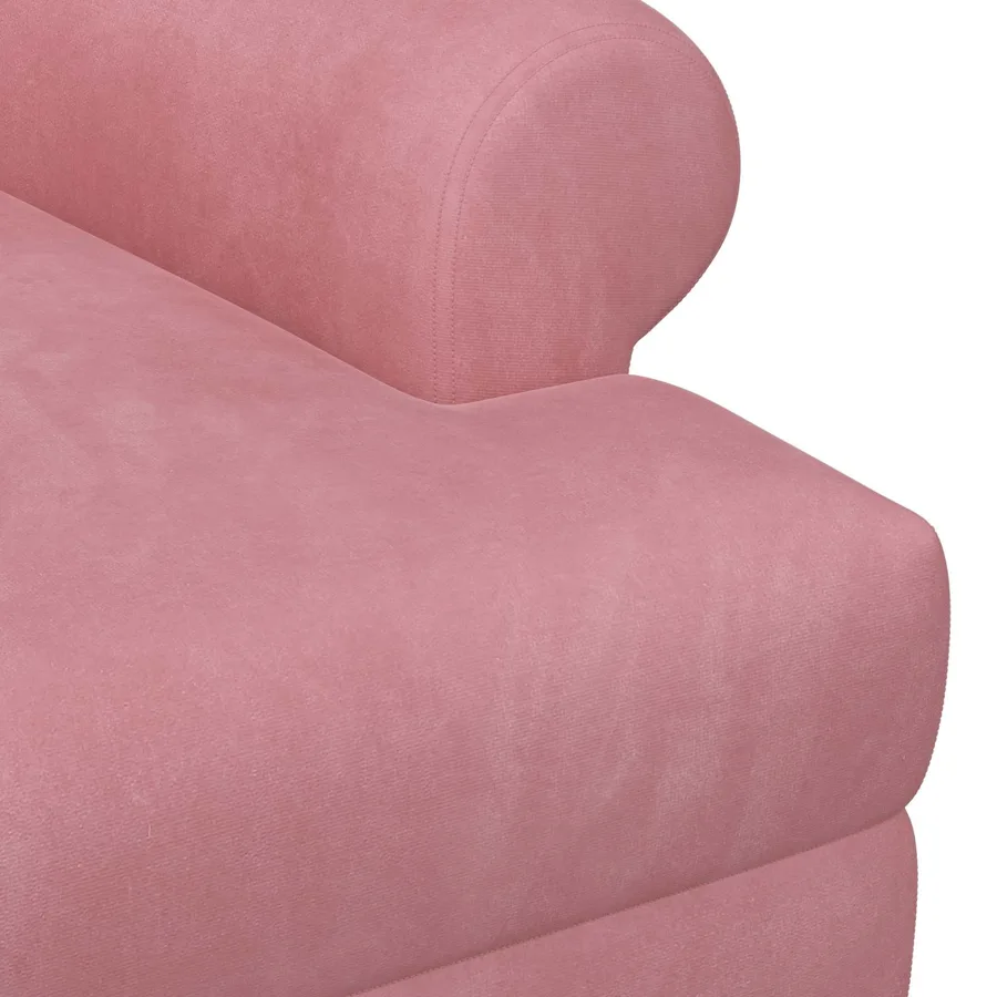 Canapé love seat avec capitonnage en boutons Rose Velours - 6