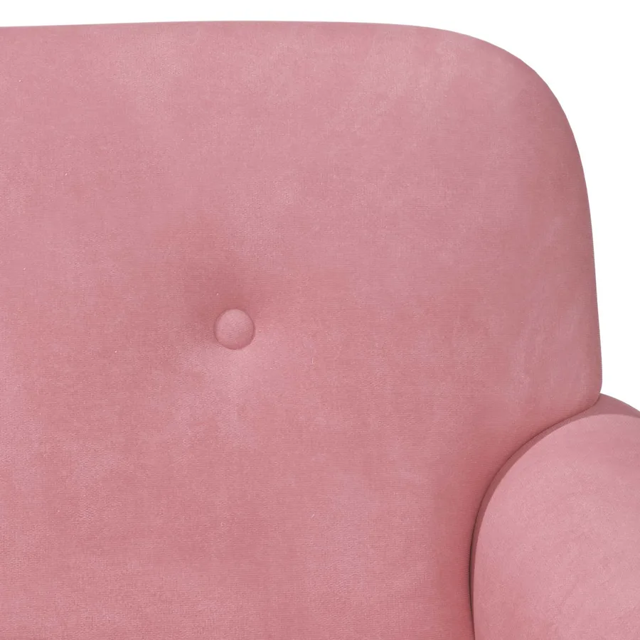 Canapé love seat avec capitonnage en boutons Rose Velours - 7