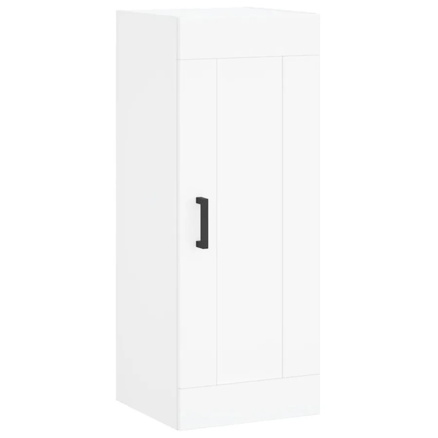 Buffet haut Blanc 34,5x34x180 cm Bois d'ingénierie - 8