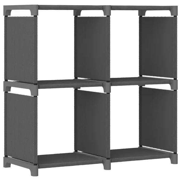 Étagère d'affichage 4 cubes Gris 69x30x72,5 cm Tissu