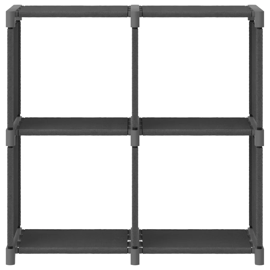 Étagère d'affichage 4 cubes Gris 69x30x72,5 cm Tissu - 2