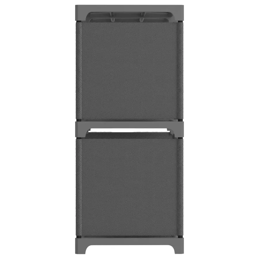 Étagère d'affichage 4 cubes Gris 69x30x72,5 cm Tissu - 3