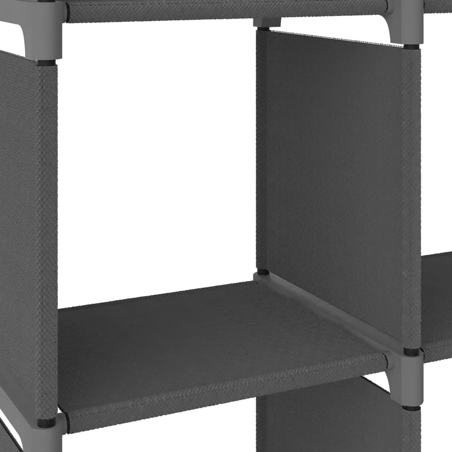 Étagère d'affichage 4 cubes Gris 69x30x72,5 cm Tissu - 6