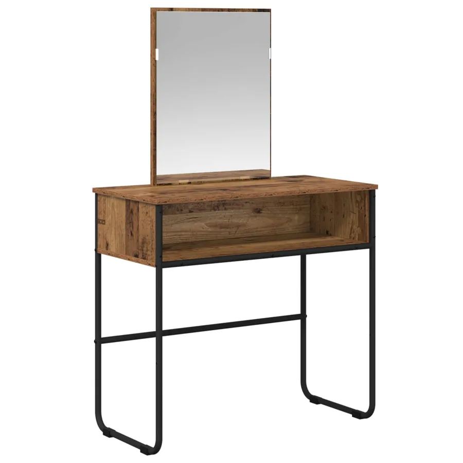 Table de Toilette avec étagère Bois ancien 81 x 40 x 131 cm - 2