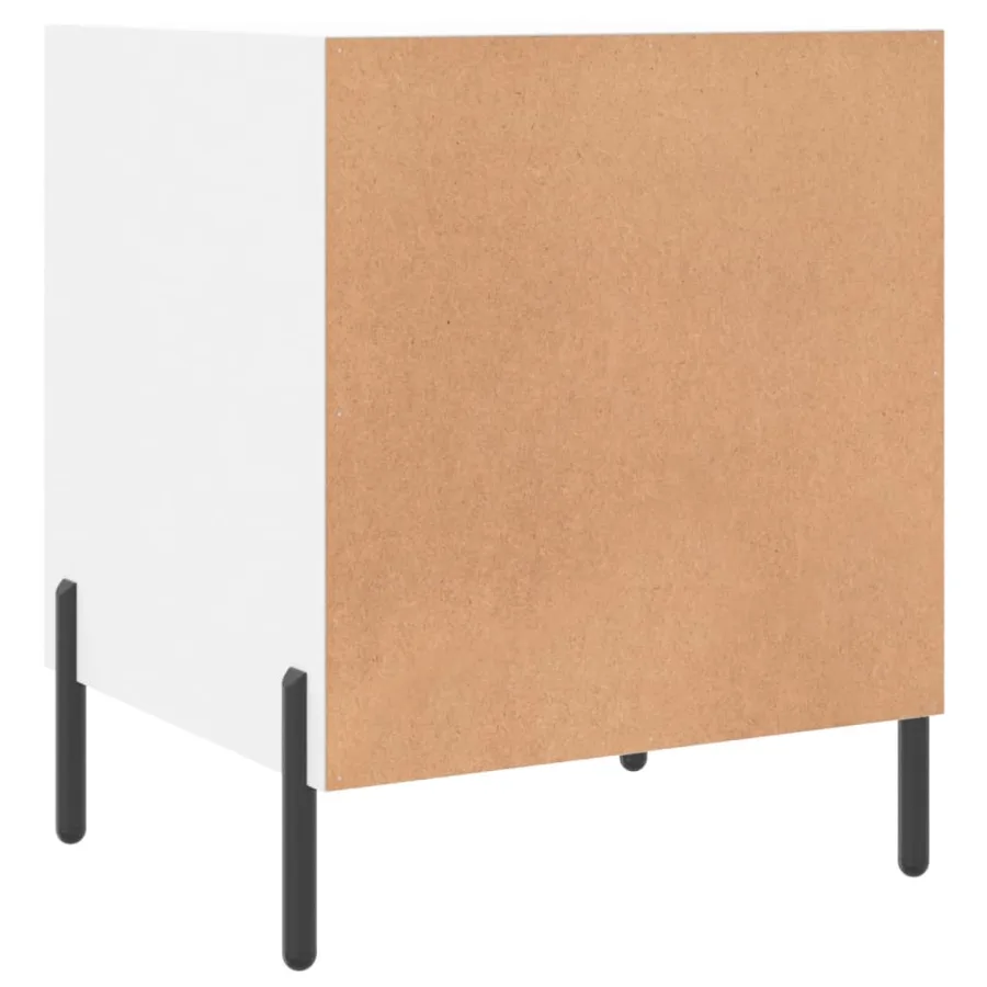 Table de chevet blanc 40x40x50 cm bois d’ingénierie - 8
