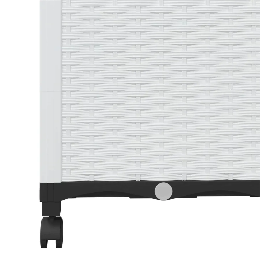 Bac de jardin avec treillis et roues Blanc 120 x 40 x 146 cm PP - 6