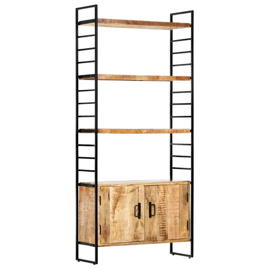 Bibliothèque à 4 niveaux 80x30x180 cm Bois de manguier brut - 11