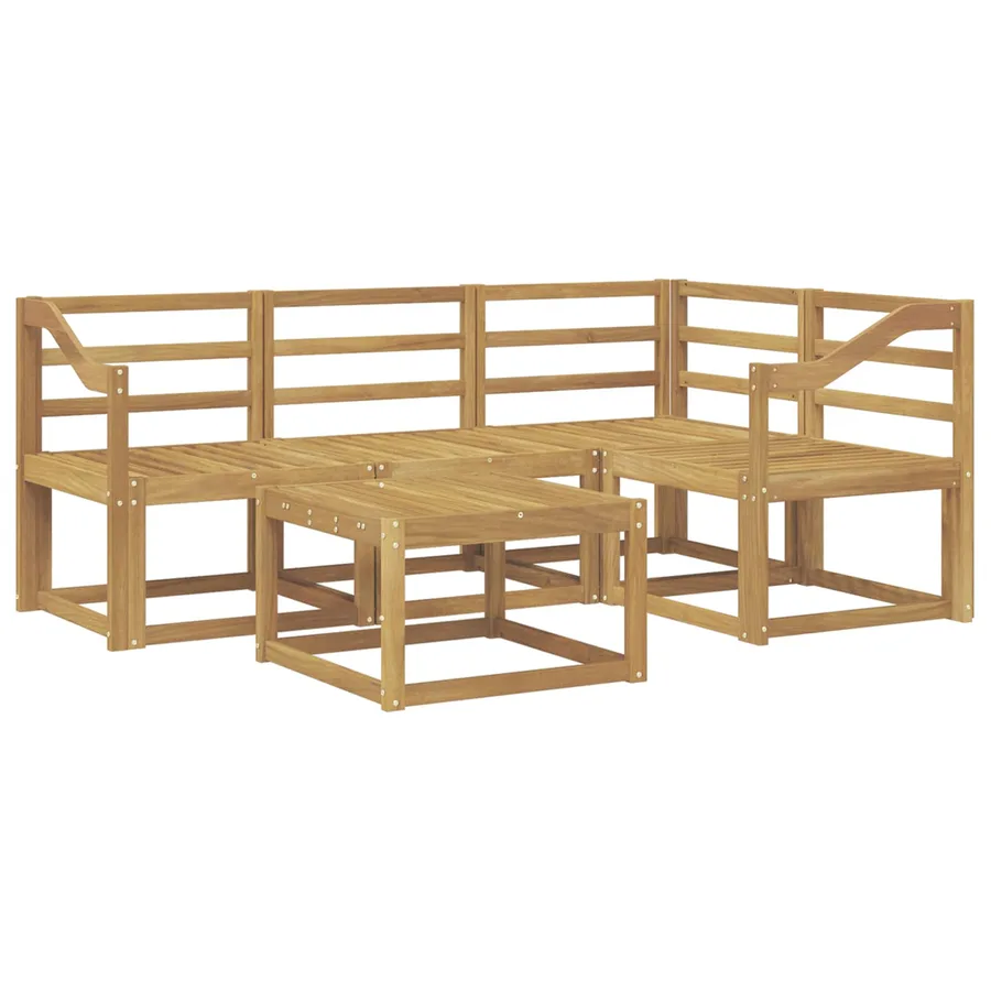 Ensemble de canapés d'extérieur 5 pcs Blanc 59 x 59 x 37 cm - 2