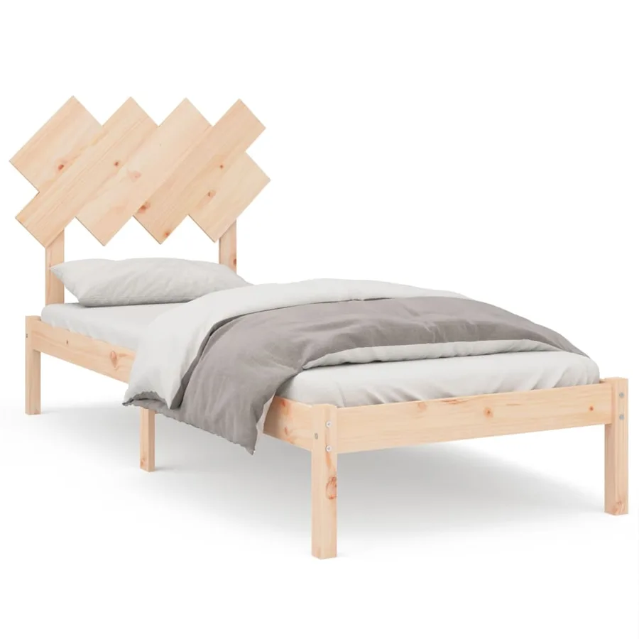 Cadre de lit sans matelas 90x200 cm bois massif - 2