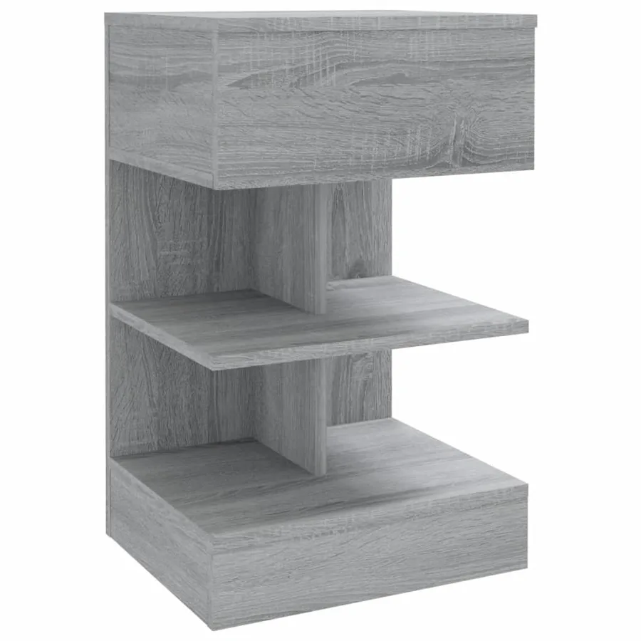 Table de chevet Sonoma gris 40x35x65 cm Bois d'ingénierie - 2