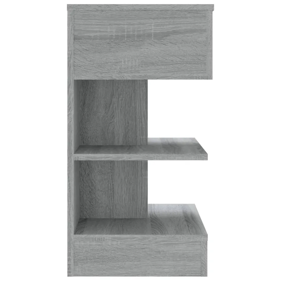 Table de chevet Sonoma gris 40x35x65 cm Bois d'ingénierie - 6