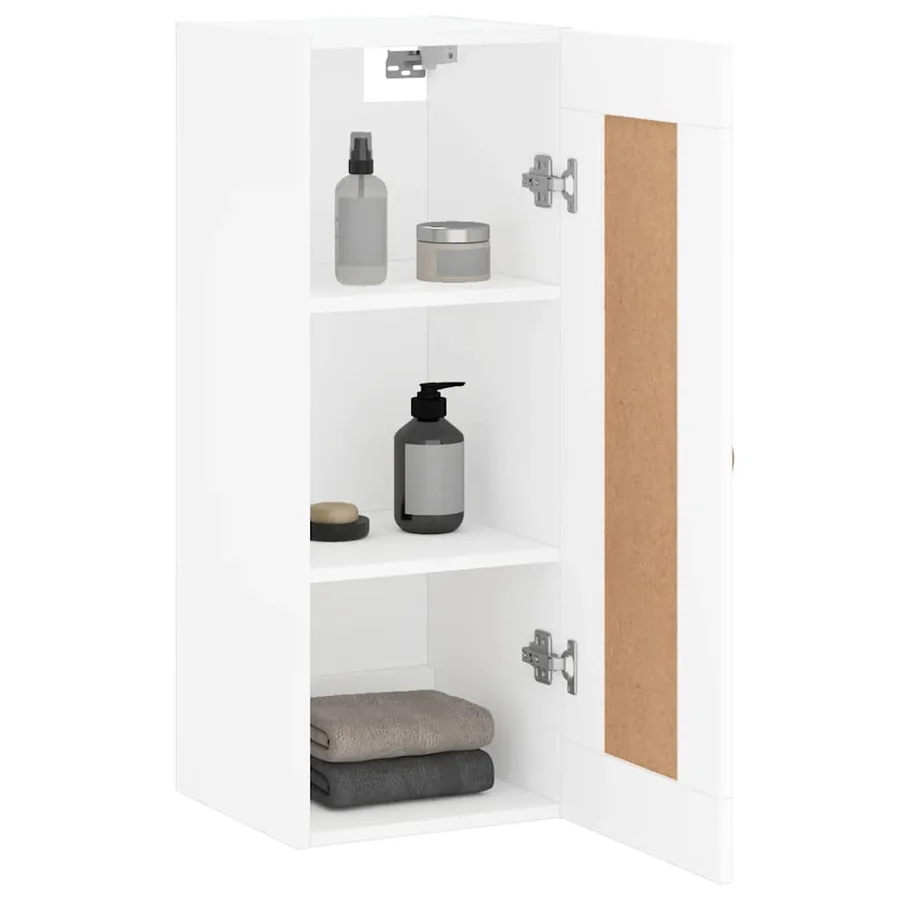 Armoire murale blanc 34,5x34x90 cm bois d'ingénierie - 5