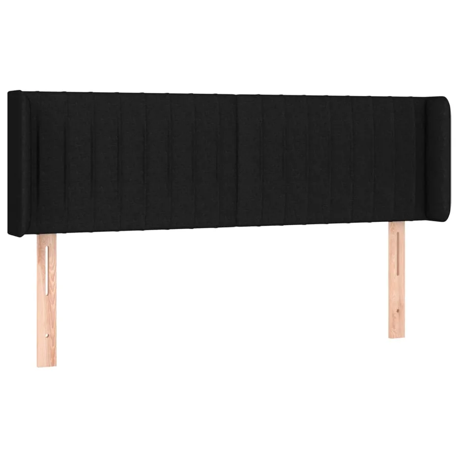 Tête de lit à LED Noir 147x16x78/88 cm Tissu - 3