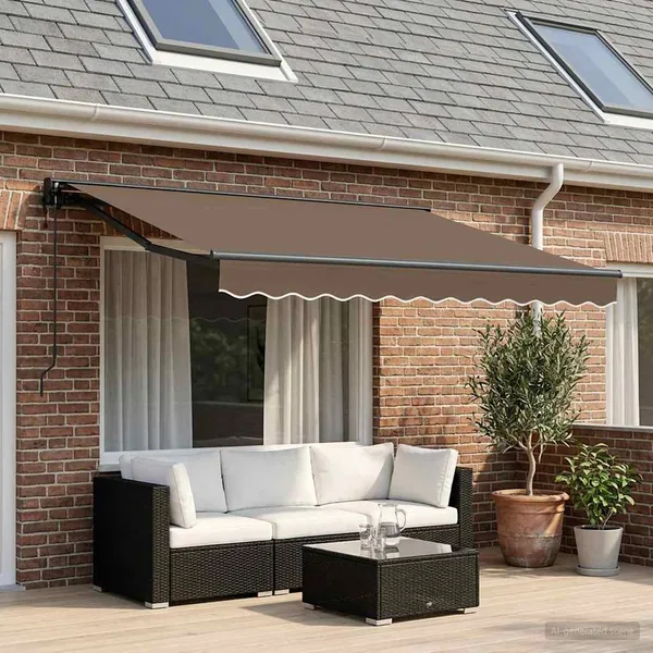 Auvent rétractable électrique Taupe 3 x 2 m