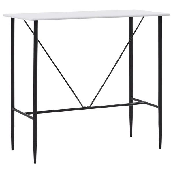 Table de bar Blanc 120x60x110 cm MDF